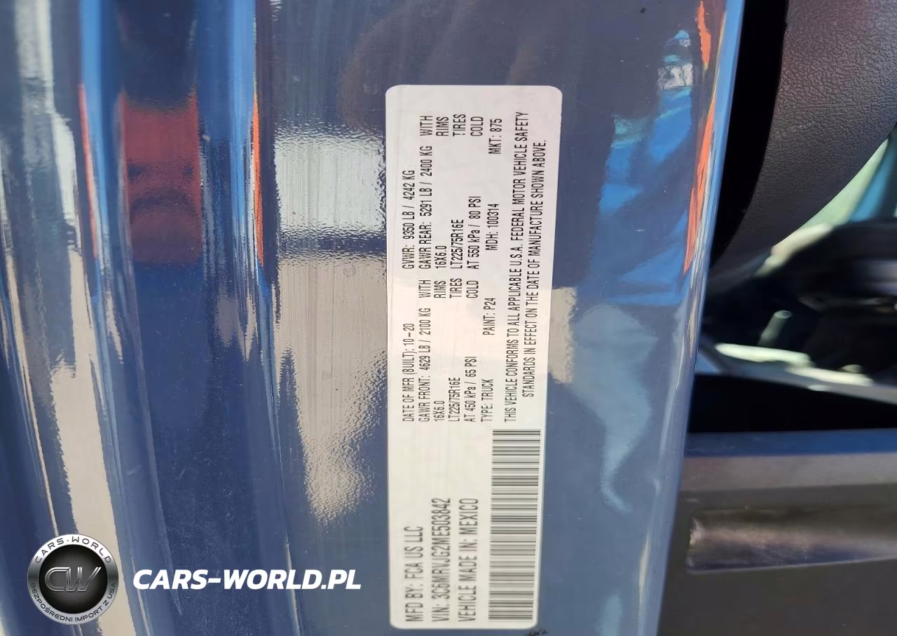 2021 Ram Promaster 3500 Delivery Van VIN:3C6MRVJG2ME503842 - 13