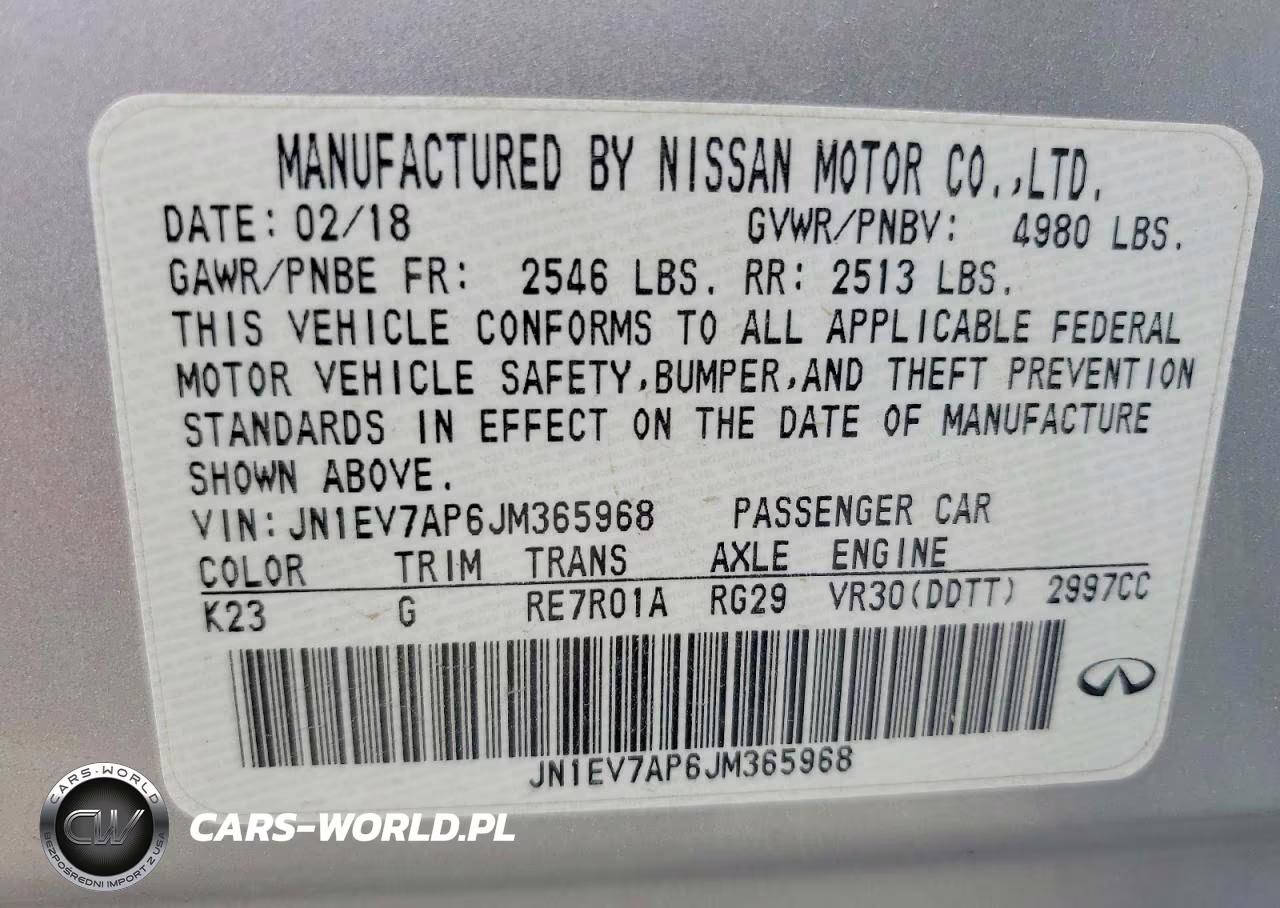 2018 Infiniti Q50 3.0T Sport VIN:JN1EV7AP6JM365968 - 12
