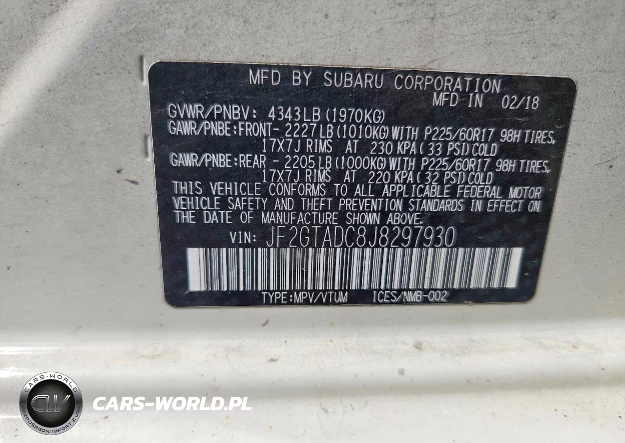 2018 Subaru Crosstrek Premium VIN:JF2GTADC8J8297930 - 13
