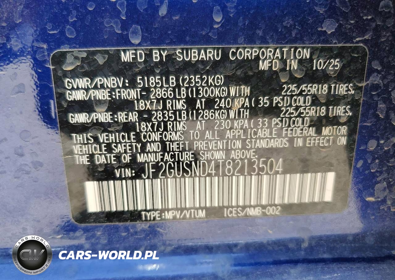 2026 Subaru Crosstrek Limited VIN:JF2GUSND4T8213504 - 13