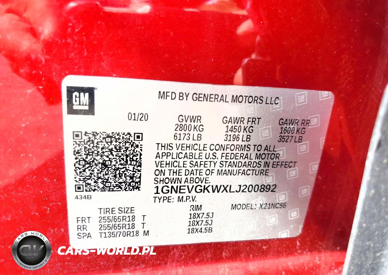 2020 Chevrolet Traverse Lt VIN:1GNEVGKWXLJ200892 - 13