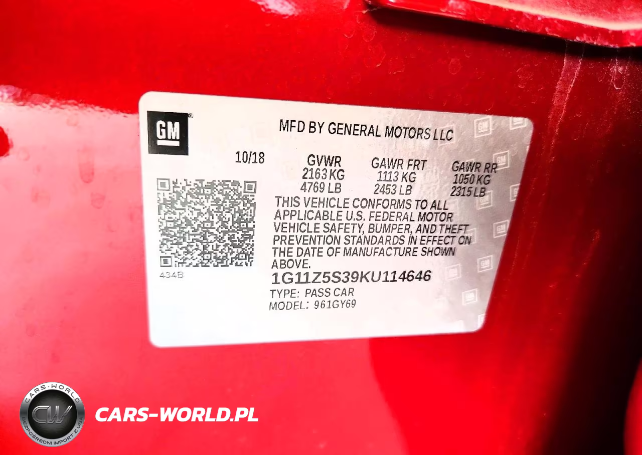 2019 Chevrolet Impala Lt VIN:1G11Z5S39KU114646 - 13