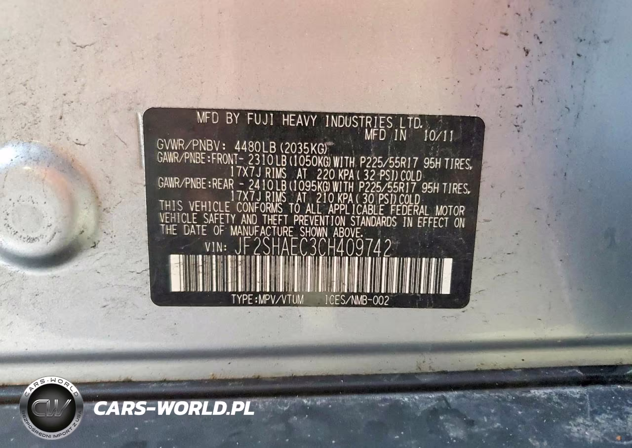 2012 Subaru Forester Limited VIN:JF2SHAEC3CH409742 - 13