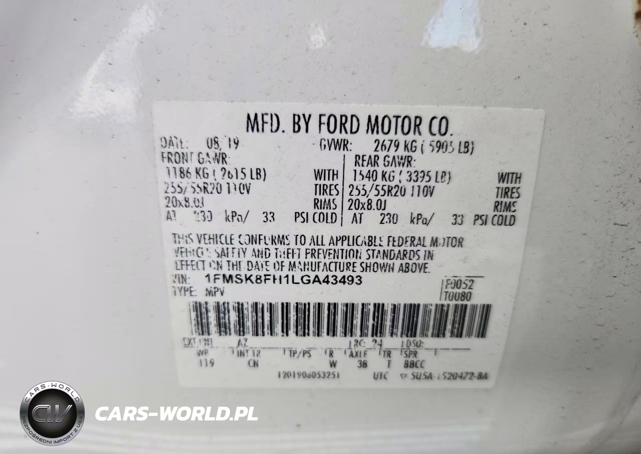 2020 Ford Explorer Limited VIN:1FMSK8FH1LGA43493 - 13