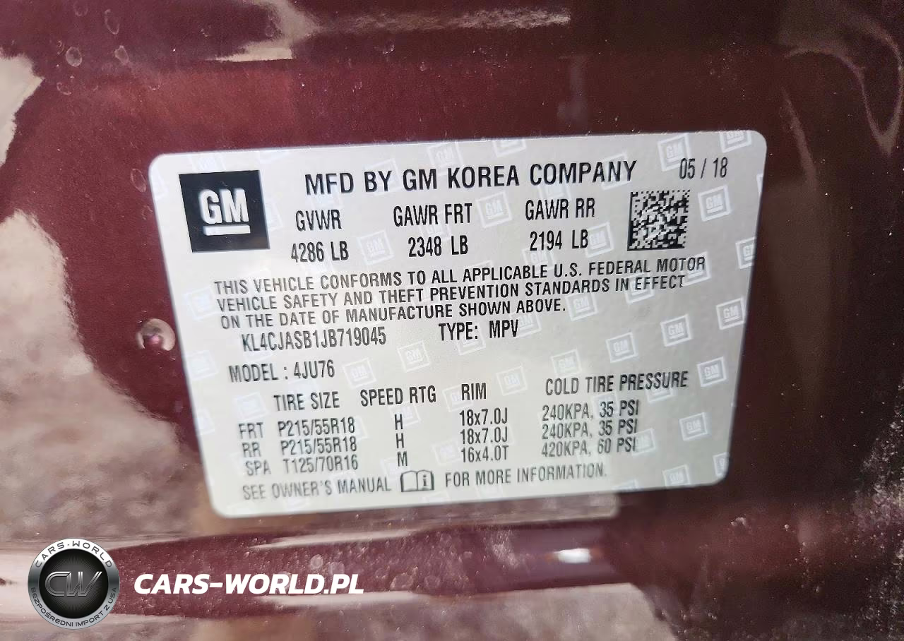 2018 Buick Encore Preferred VIN:KL4CJASB1JB719045 - 13