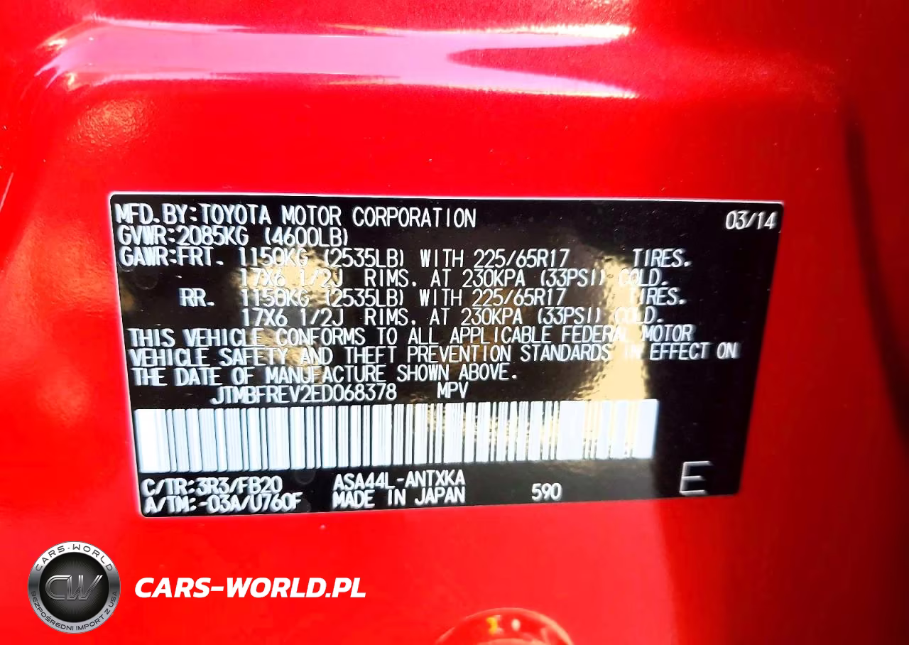 2014 Toyota Rav4 Le VIN:JTMBFREV2ED068378 - 13
