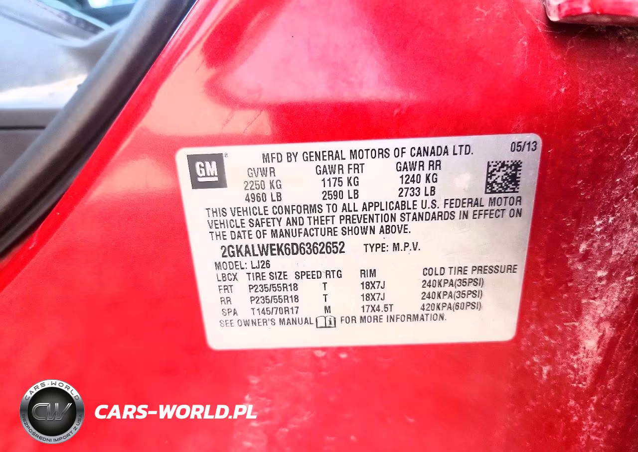 2013 GMC Terrain Slt VIN:2GKALWEK6D6362652 - 14