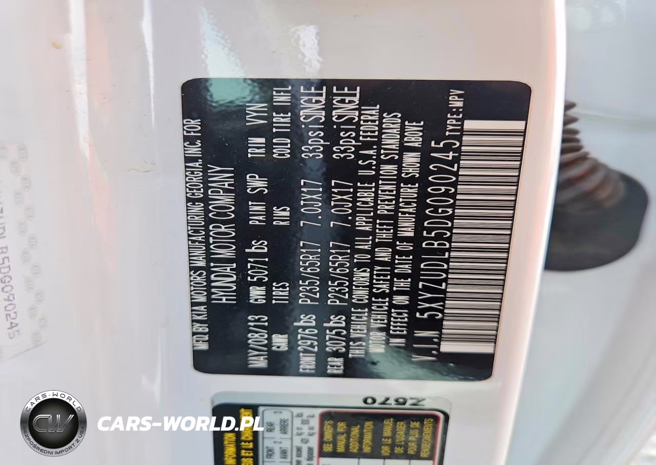 2013 Hyundai Santa Fe Sport 2.4L VIN:5XYZUDLB5DG090245 - 13