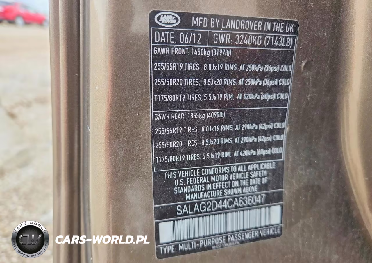 2012 Land Rover Lr4 Hse VIN:SALAG2D44CA636047 - 12