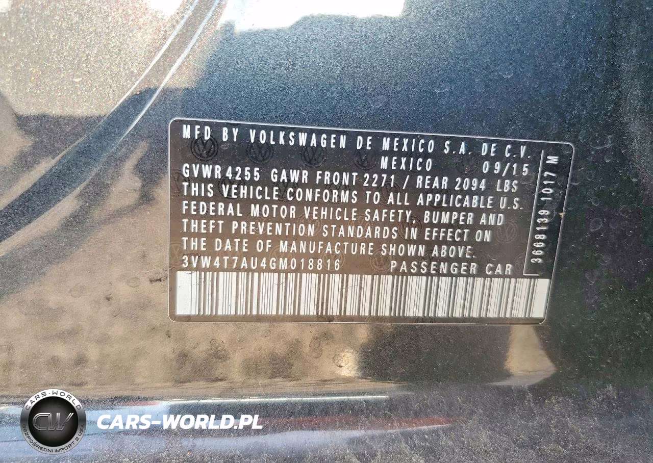 2016 Volkswagen Gti S-Se VIN:3VW4T7AU4GM018816 - 12