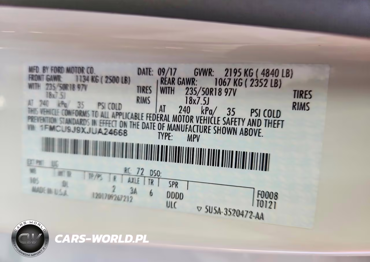 2018 Ford Escape Titanium VIN:1FMCU9J9XJUA24668 - 13