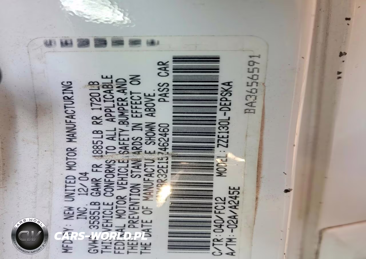 2005 Toyota Corolla S VIN:1NXBR32E15Z462460 - 12