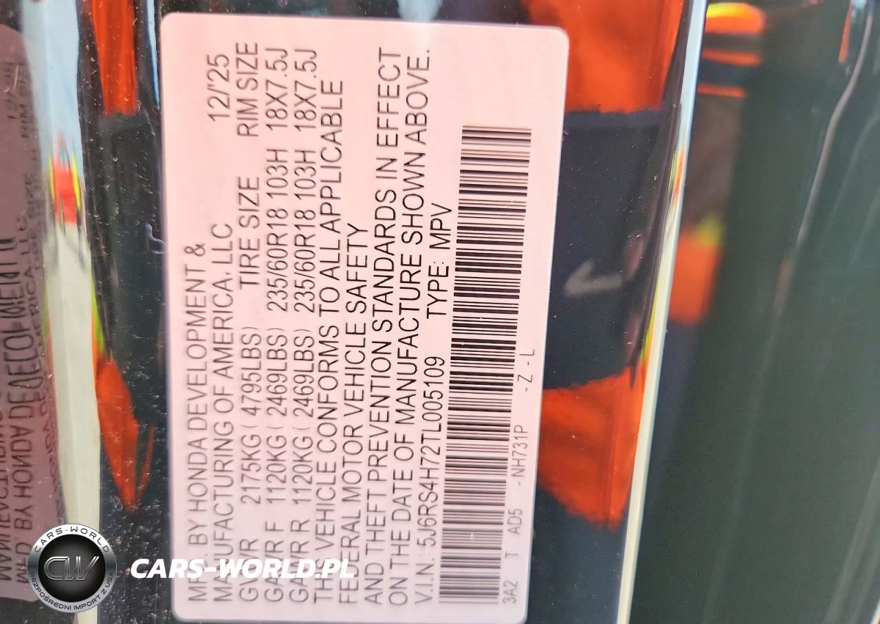 2026 Honda Cr-V Exl VIN:5J6RS4H72TL005109 - 13