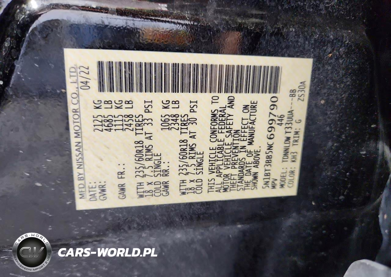 2022 Nissan Rogue Sv VIN:5N1BT3BB5NC699790 - 13