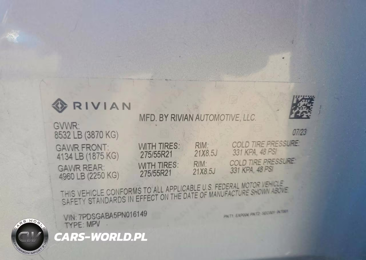 2023 Rivian R1S Adventure VIN:7PDSGABA5PN016149 - 13