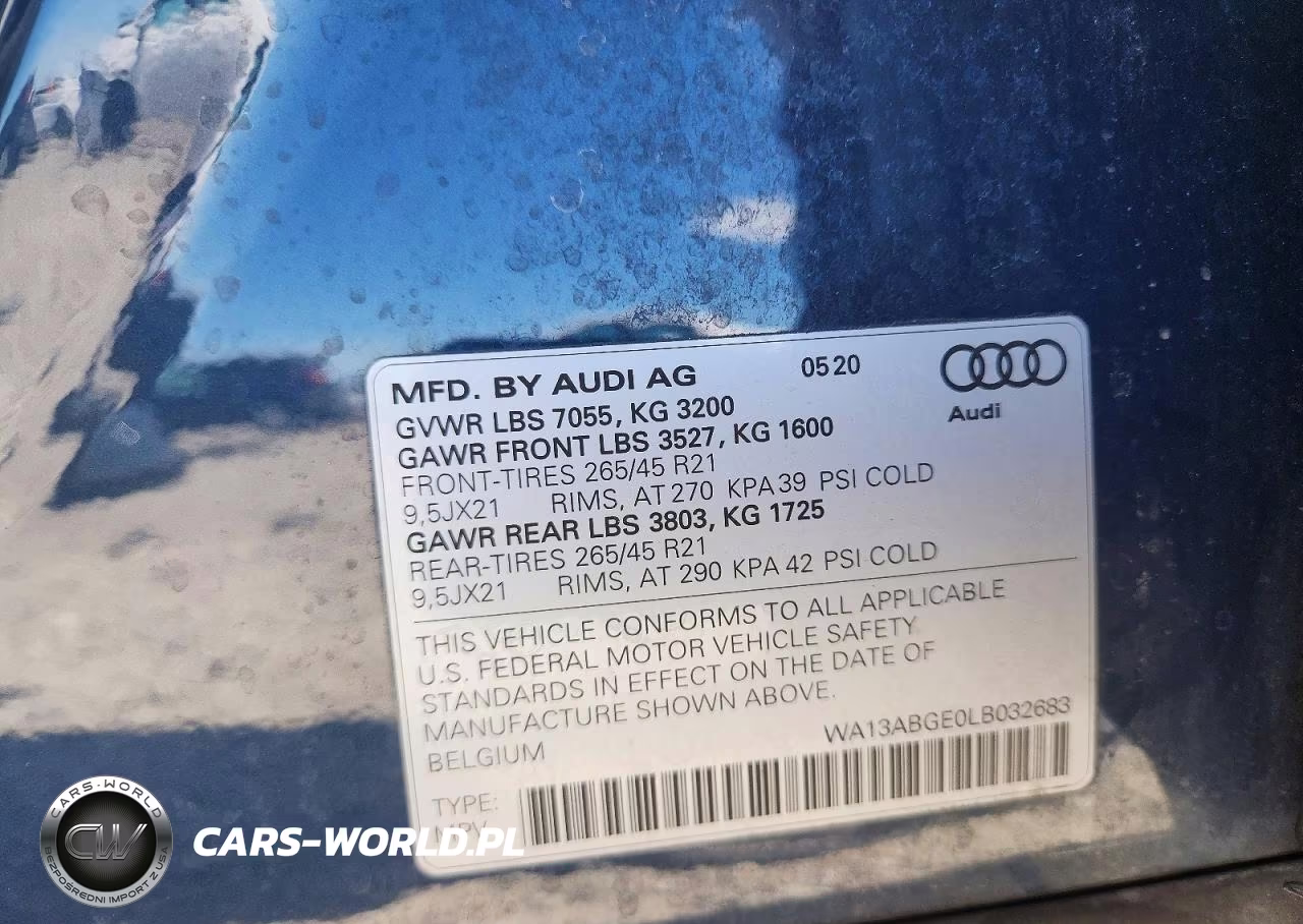 2020 Audi E-Tron Sportback Prestige VIN:WA13ABGE0LB032683 - 12