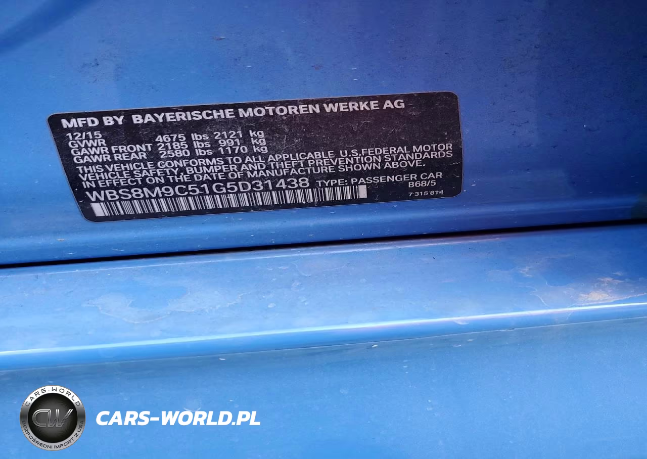 2016 BMW M3 VIN:WBS8M9C51G5D31438 - 13