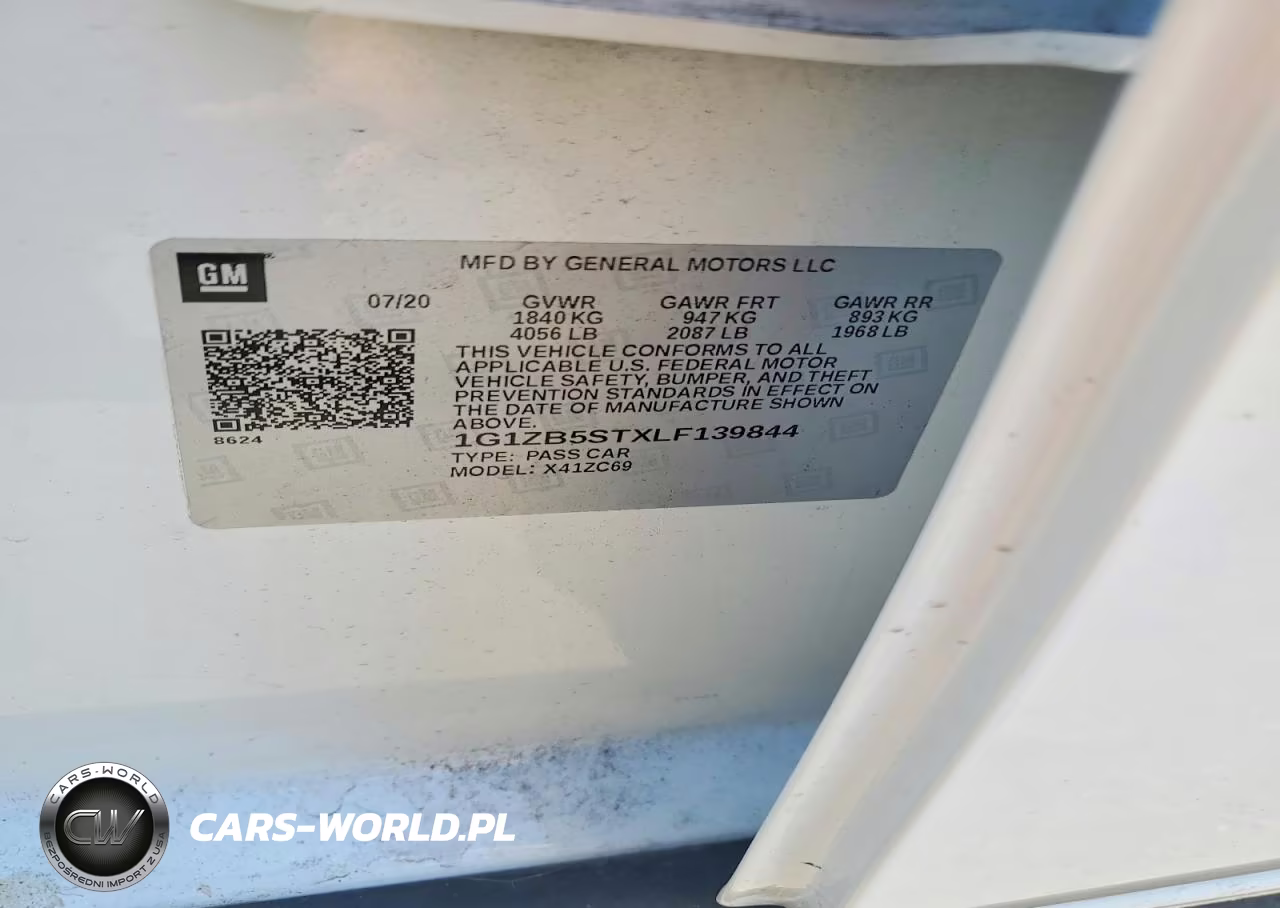 2020 Chevrolet Malibu Ls VIN:1G1ZB5STXLF139844 - 12