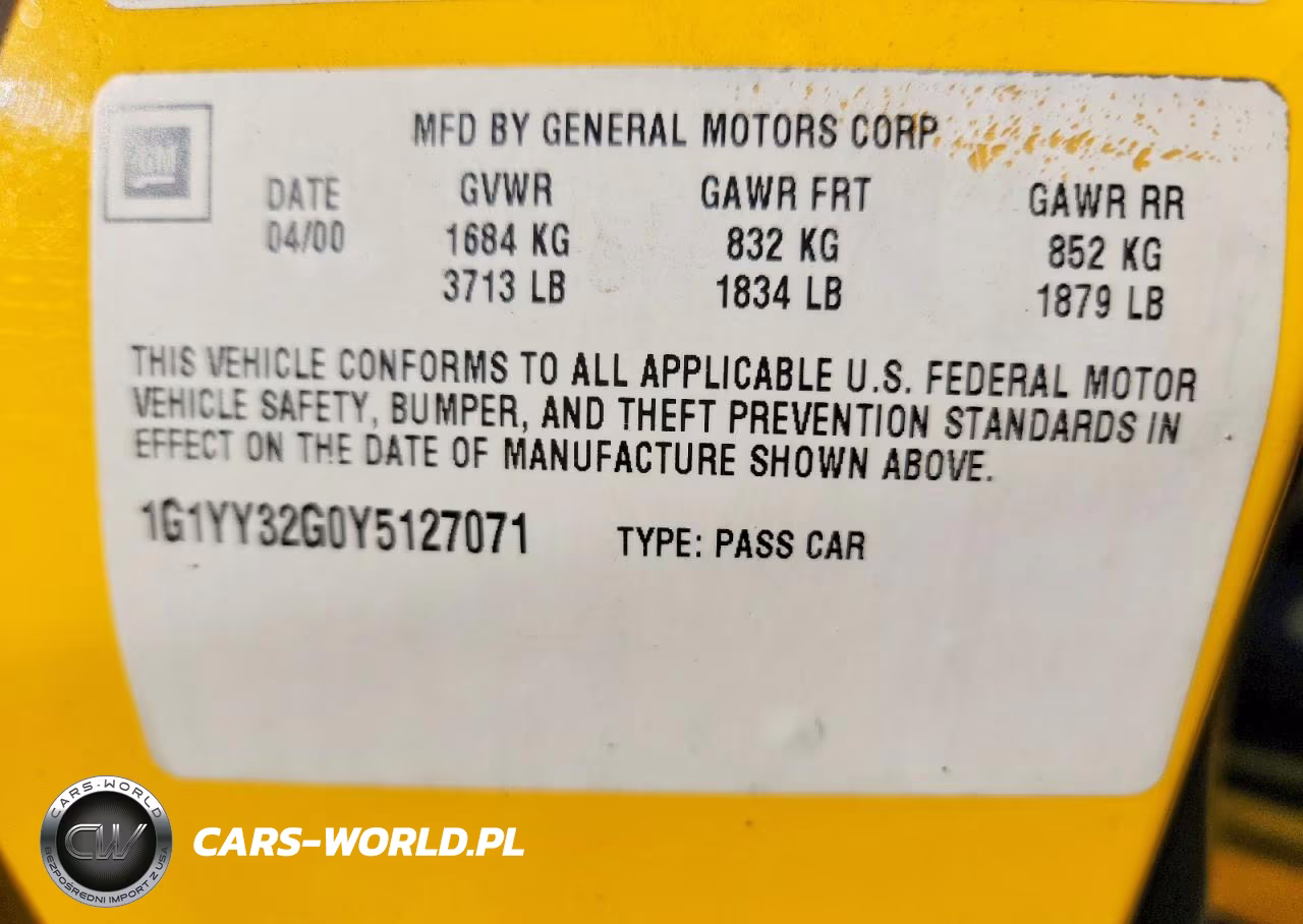 2000 Chevrolet Corvette VIN:1G1YY32G0Y5127071 - 12