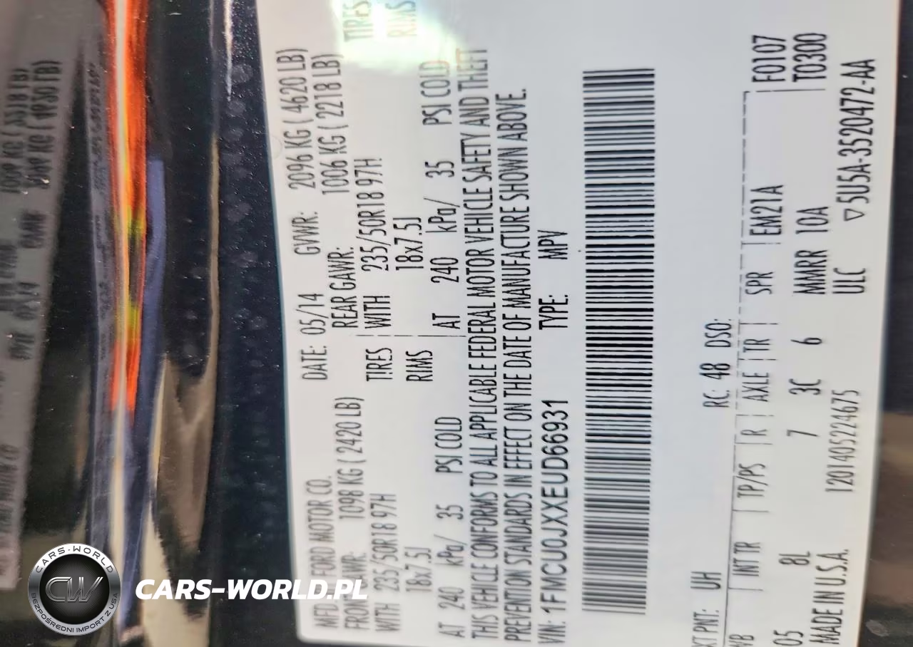2014 Ford Escape Titanium VIN:1FMCU0JXXEUD66931 - 13