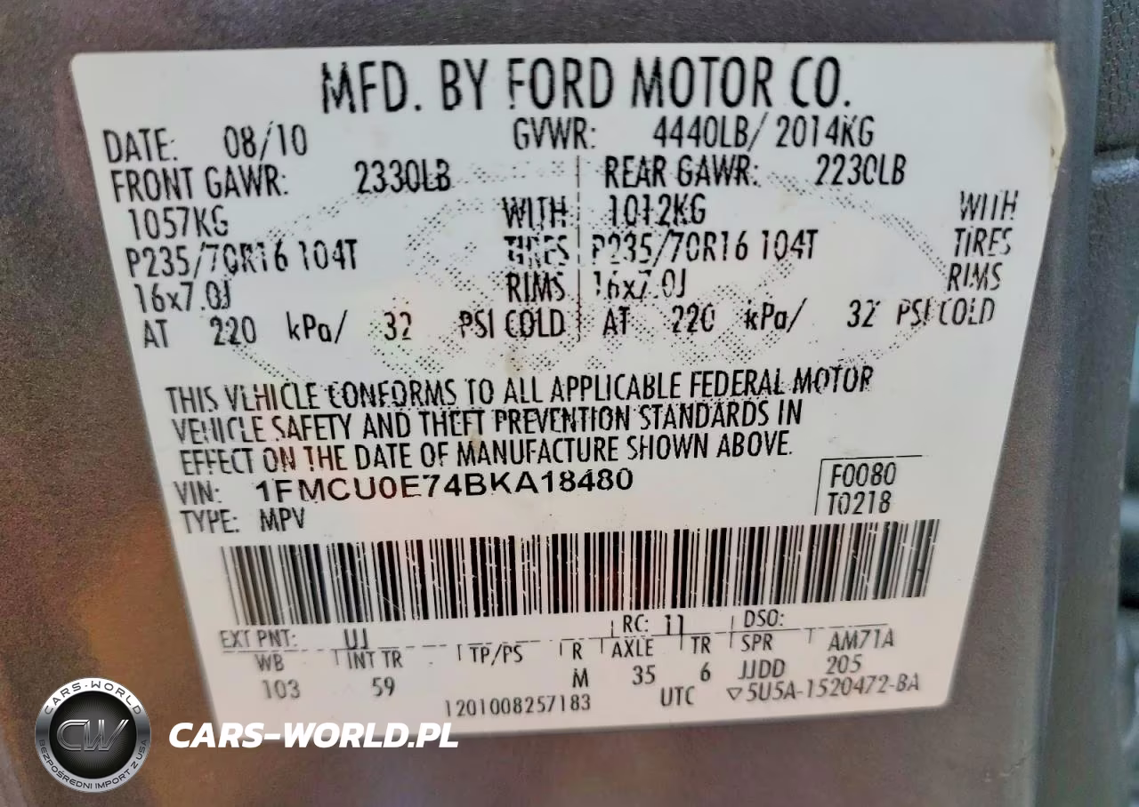 2011 Ford Escape Limited VIN:1FMCU0E74BKA18480 - 13