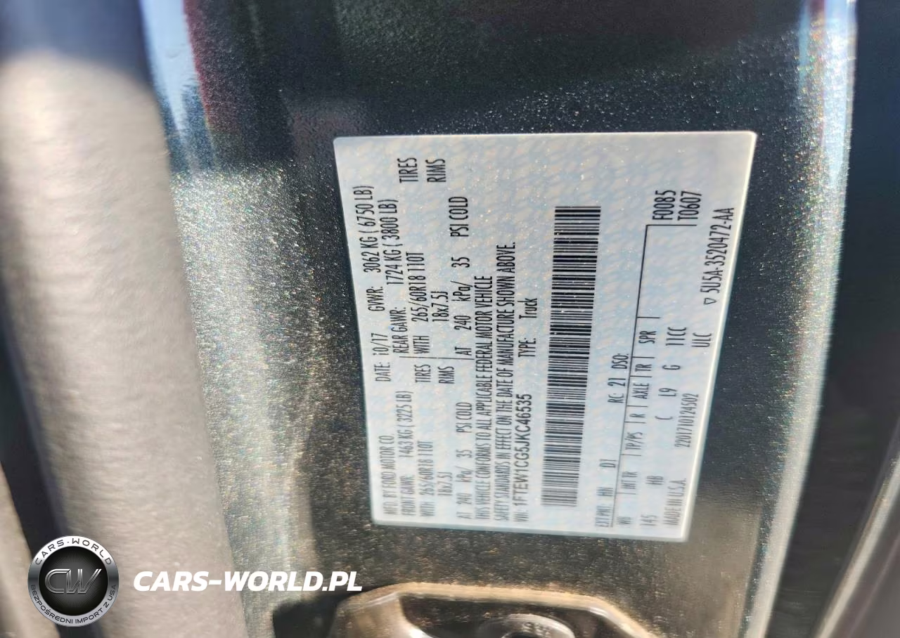 2018 Ford F150 Supercrew VIN:1FTEW1CG5JKC46535 - 12