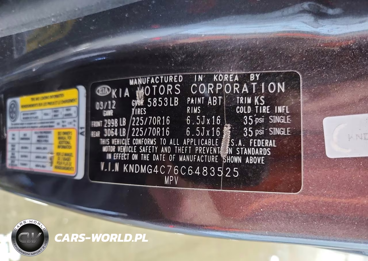 2012 Kia Sedona Lx VIN:KNDMG4C76C6483525 - 13