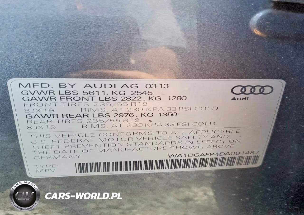 2013 Audi Q5 Premium Plus VIN:WA1DGAFP4DA081487 - 13
