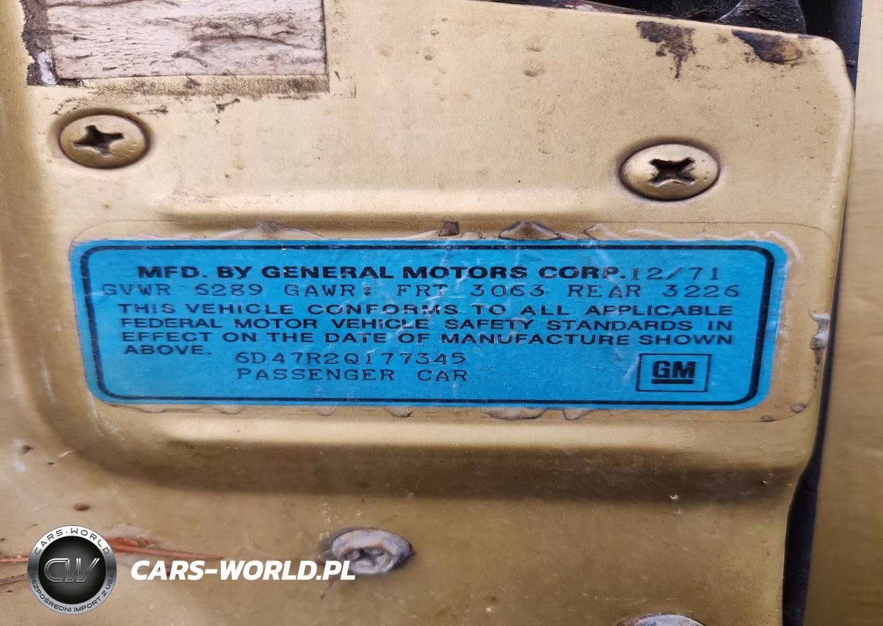 1972 Cadi Deville VIN:6D47R2Q177345 - 12
