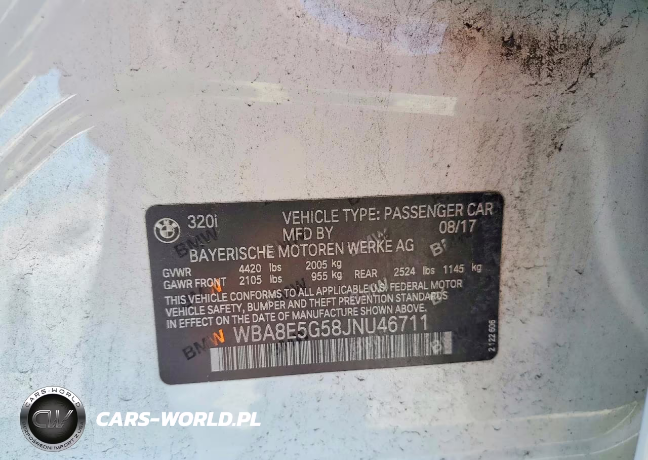 2018 BMW 320 Xi VIN:WBA8E5G58JNU46711 - 12