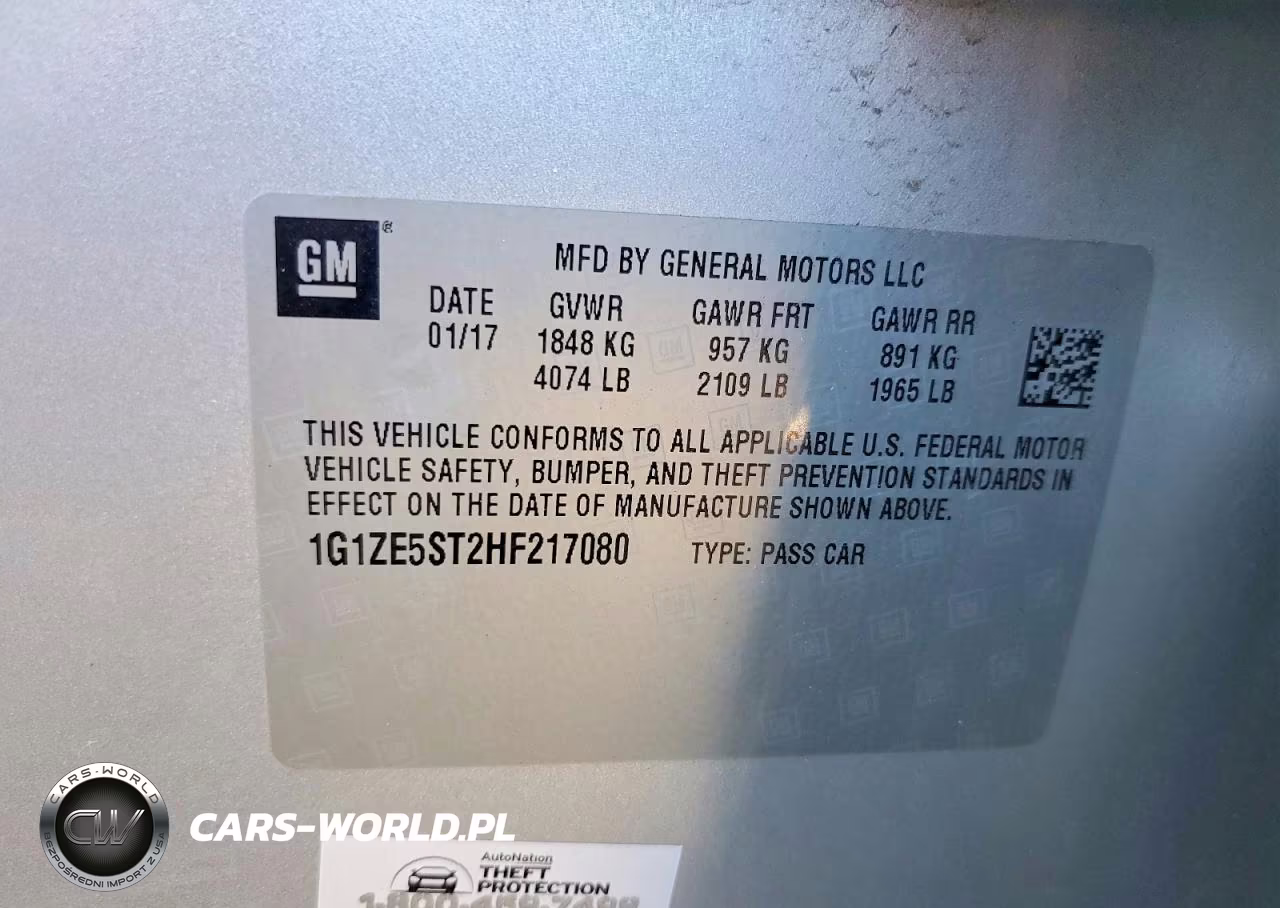 2017 Chevrolet Malibu Lt VIN:1G1ZE5ST2HF217080 - 12
