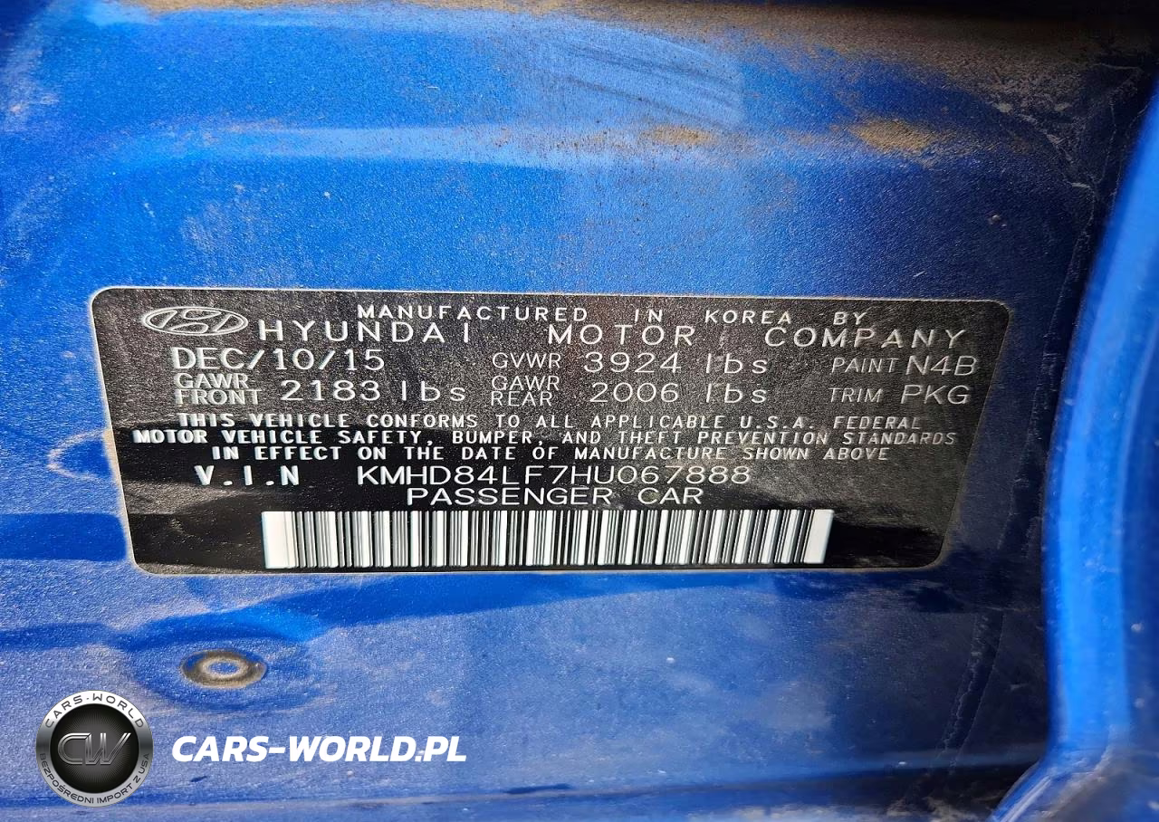 2017 Hyundai Elantra Limited VIN:KMHD84LF7HU067888 - 12