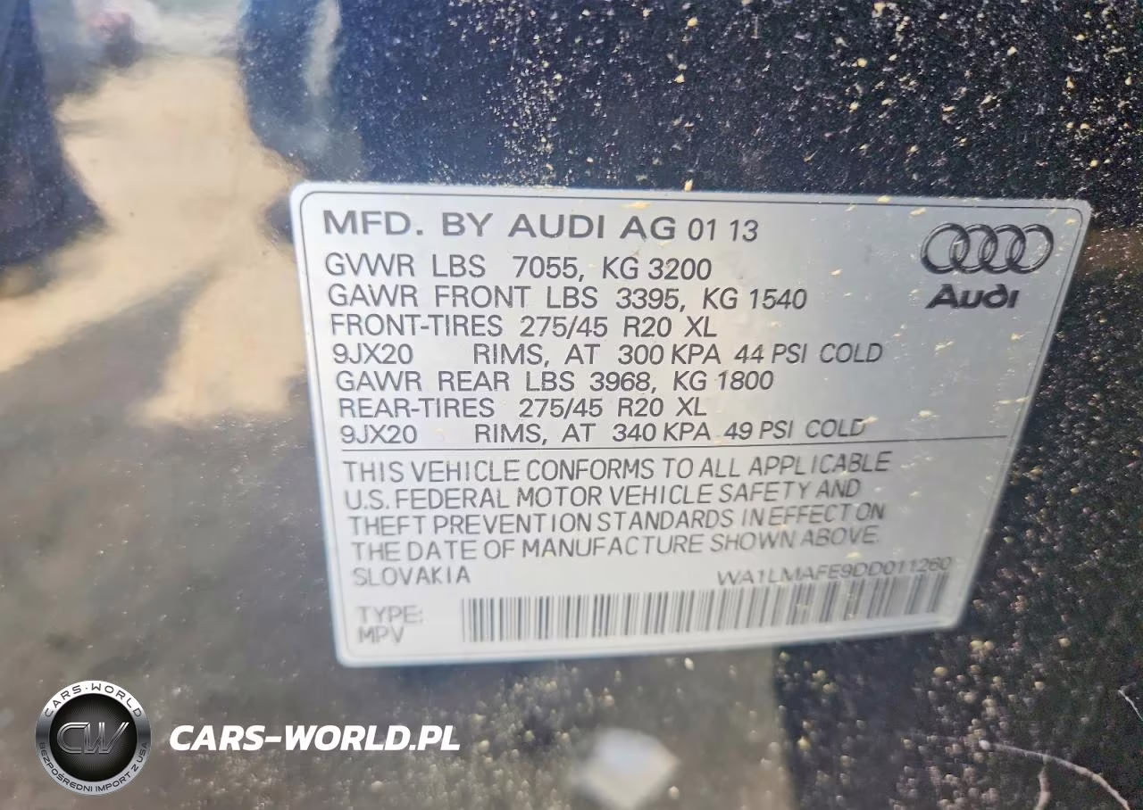 2013 Audi Q7 Premium Plus VIN:WA1LMAFE9DD011260 - 13