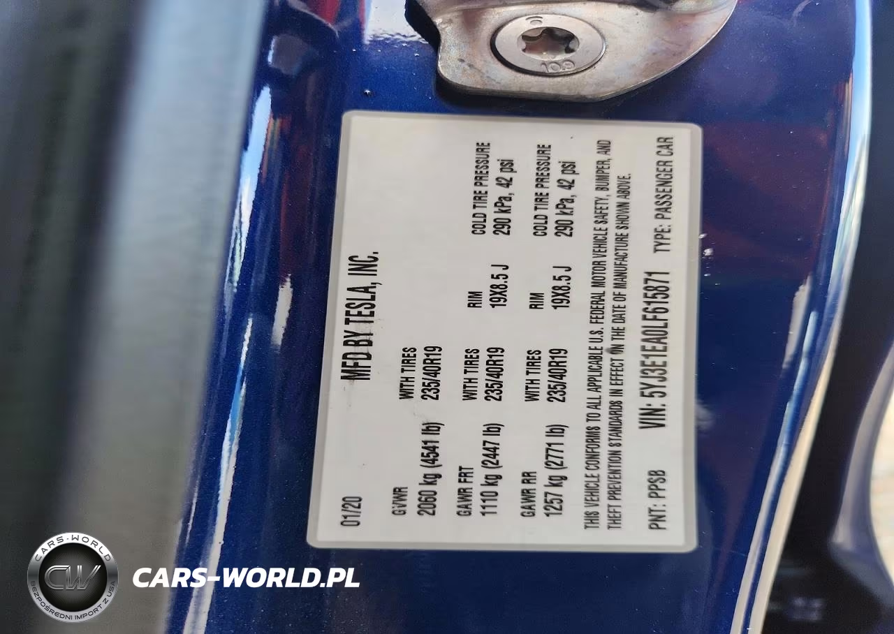 2020 Tesla Model 3 VIN:5YJ3E1EA0LF615871 - 13