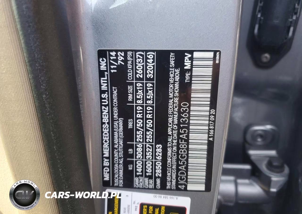 2015 Mercedes-Benz Ml 400 4Matic VIN:4JGDA5GB8FA513630 - 13