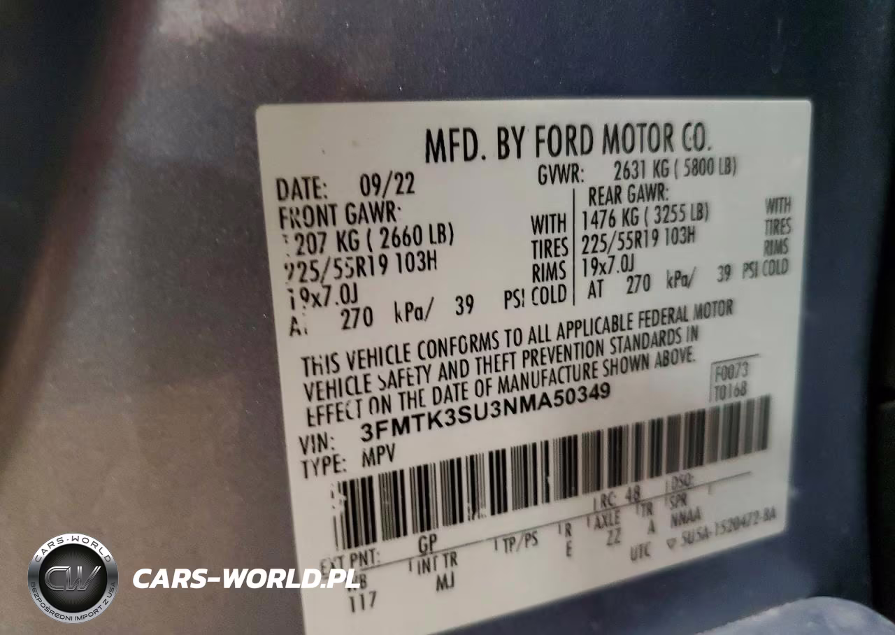 2022 Ford Mustang Mach-E Premium VIN:3FMTK3SU3NMA50349 - 12