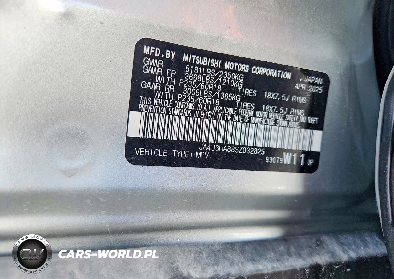 2025 Mitsubishi Outlander Es VIN:JA4J3UA88SZ032825 - 13