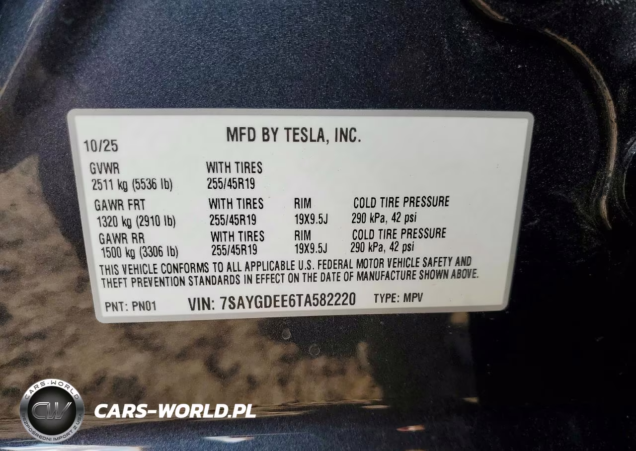 2026 Tesla Model Y VIN:7SAYGDEE6TA582220 - 13