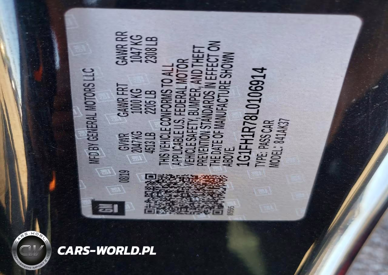 2020 Chevrolet Camaro Ss VIN:1G1FH1R78L0106914 - 12