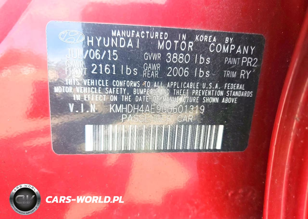 2016 Hyundai Elantra Value Edition VIN:KMHDH4AE9GU601319 - 12