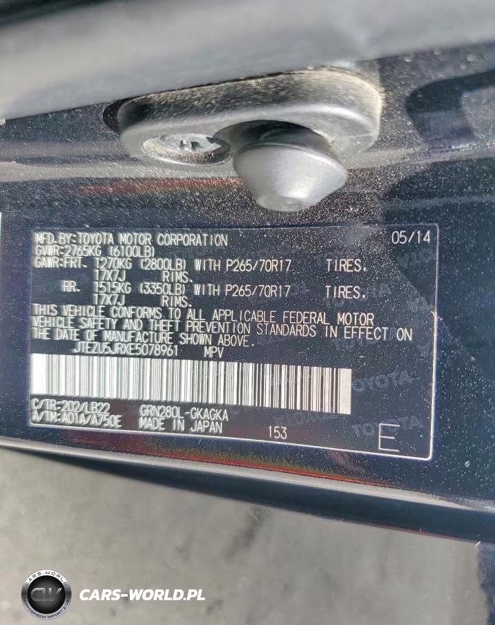 2014 Toyota 4Runner Sr5 Premium VIN:JTEZU5JRXE5078961 - 14