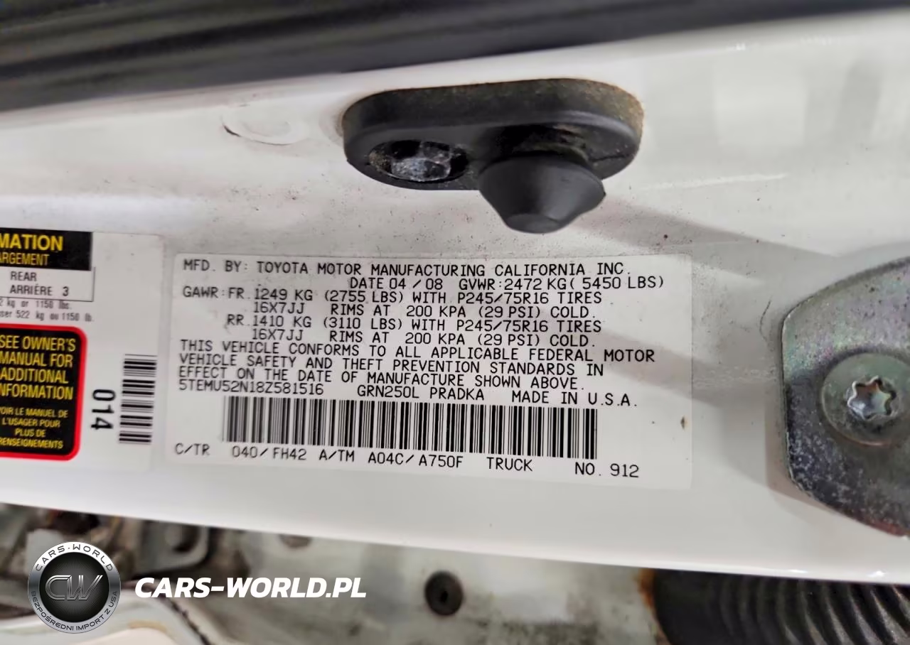 2008 Toyota Taccoma VIN:5TEMU52N18Z581516 - 12