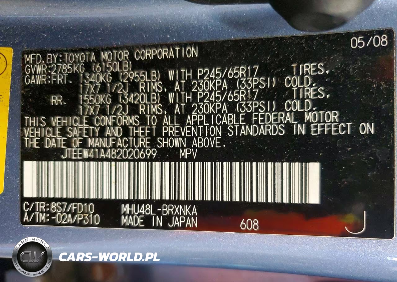 2008 Toyota Highlander Hybrid VIN:JTEEW41A482020699 - 13