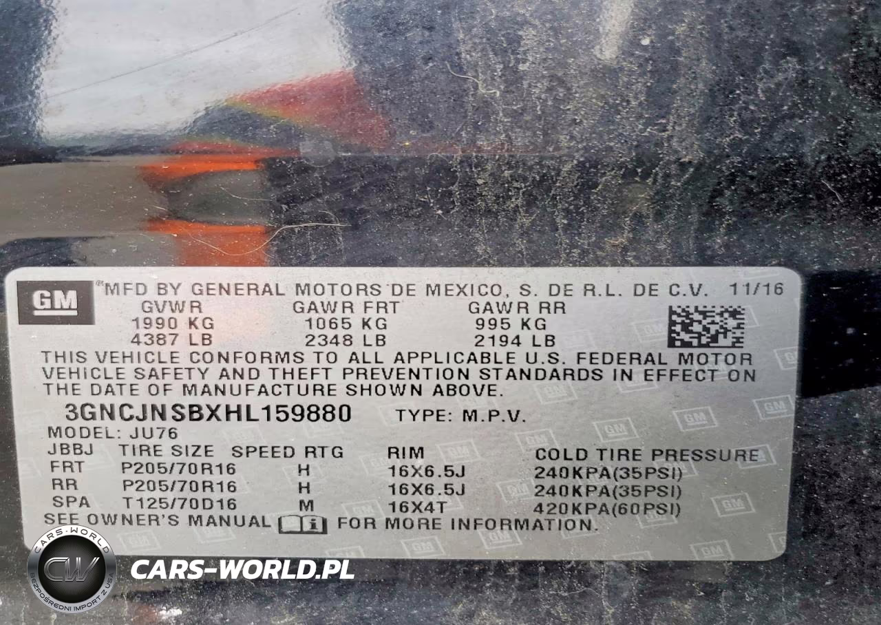 2017 Chevrolet Trax Ls VIN:3GNCJNSBXHL159880 - 13