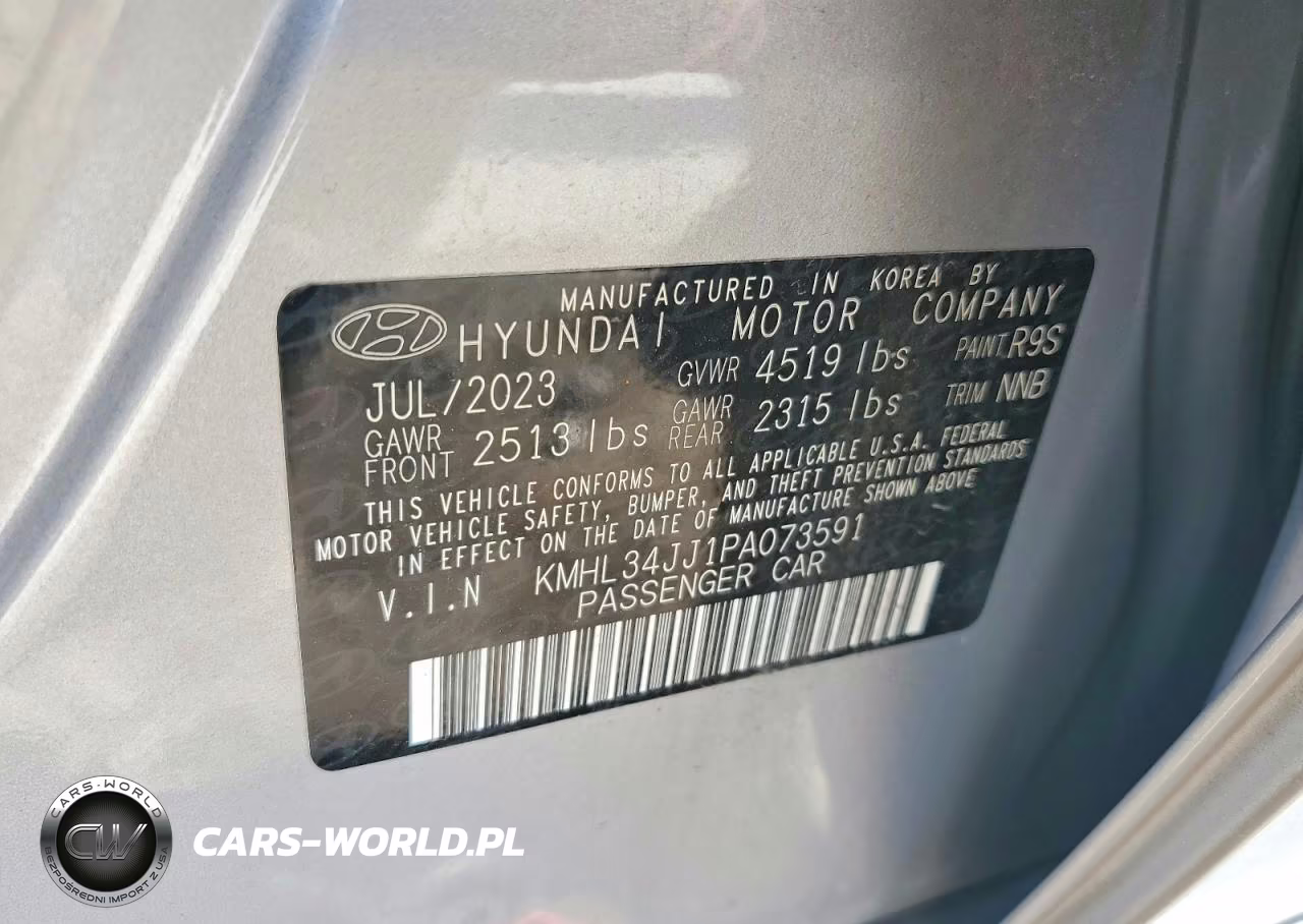 2023 Hyundai Sonata Hybrid Sel VIN:KMHL34JJ1PA073591 - 12