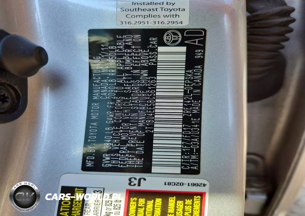 2011 Toyota Corolla S VIN:2T1BU4EE5BC561263 - 12