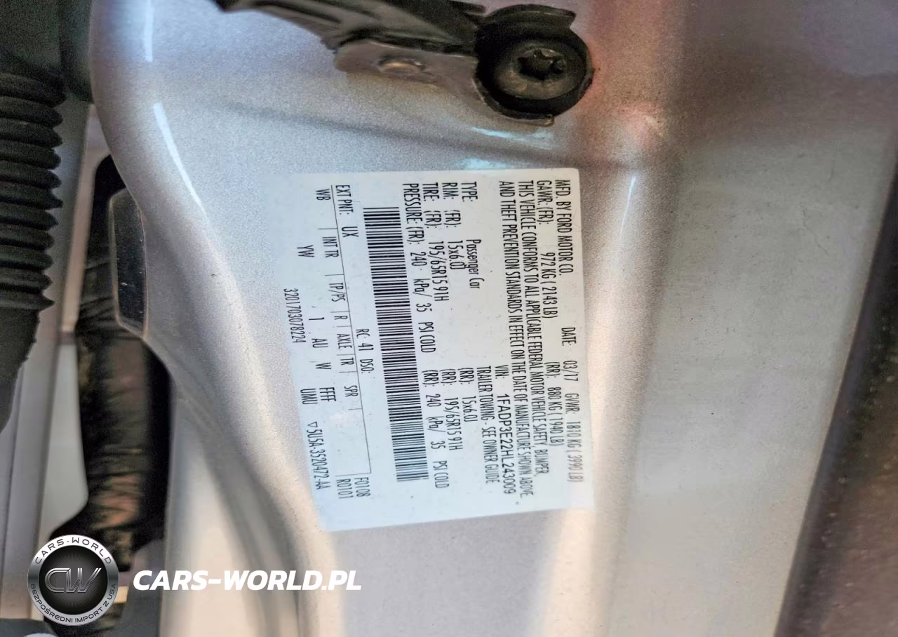 2017 Ford Focus S VIN:1FADP3E22HL243009 - 12