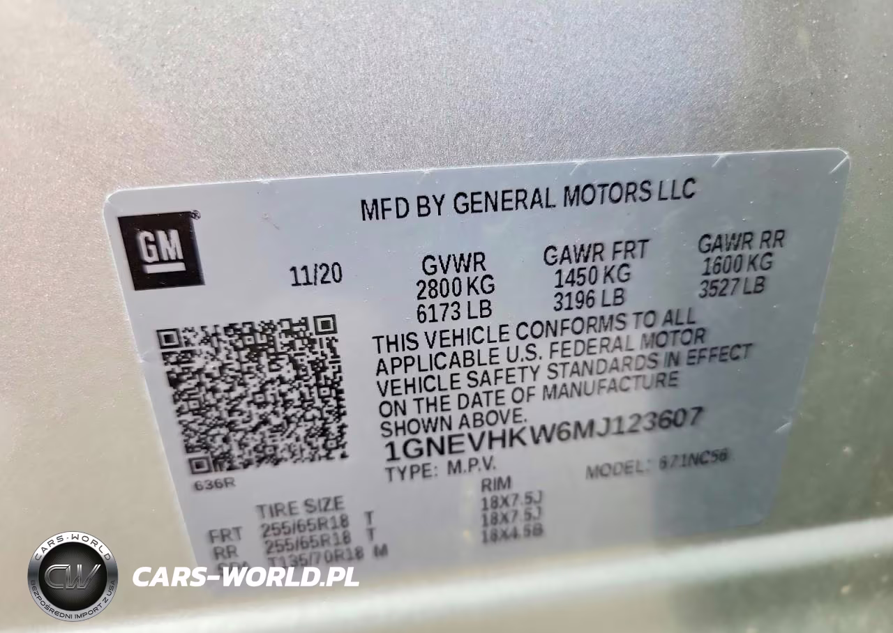 2021 Chevrolet Traverse Lt VIN:1GNEVHKW6MJ123607 - 13