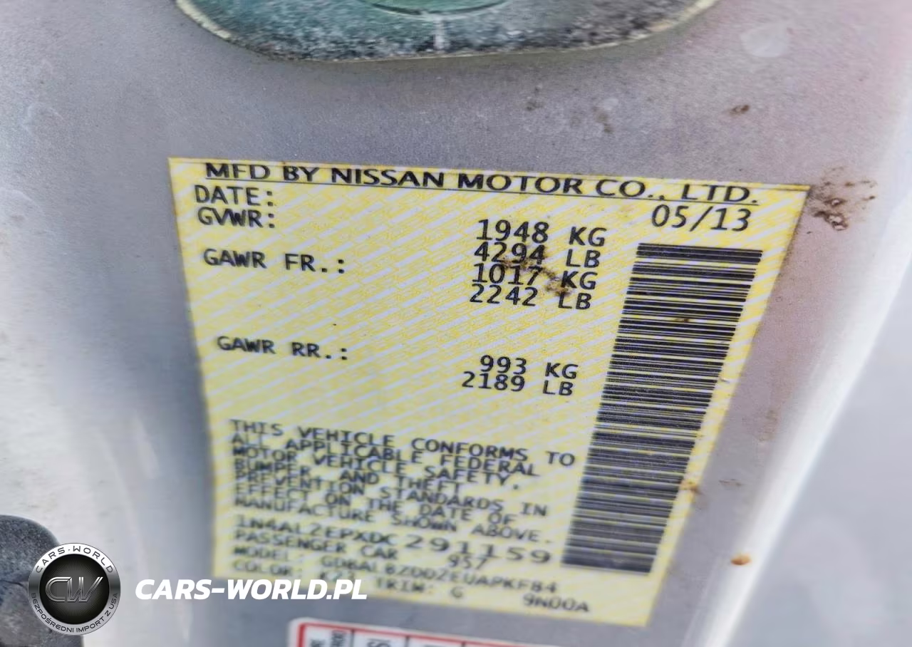 2013 Nissan Altima S VIN:1N4AL2EPXDC291159 - 12