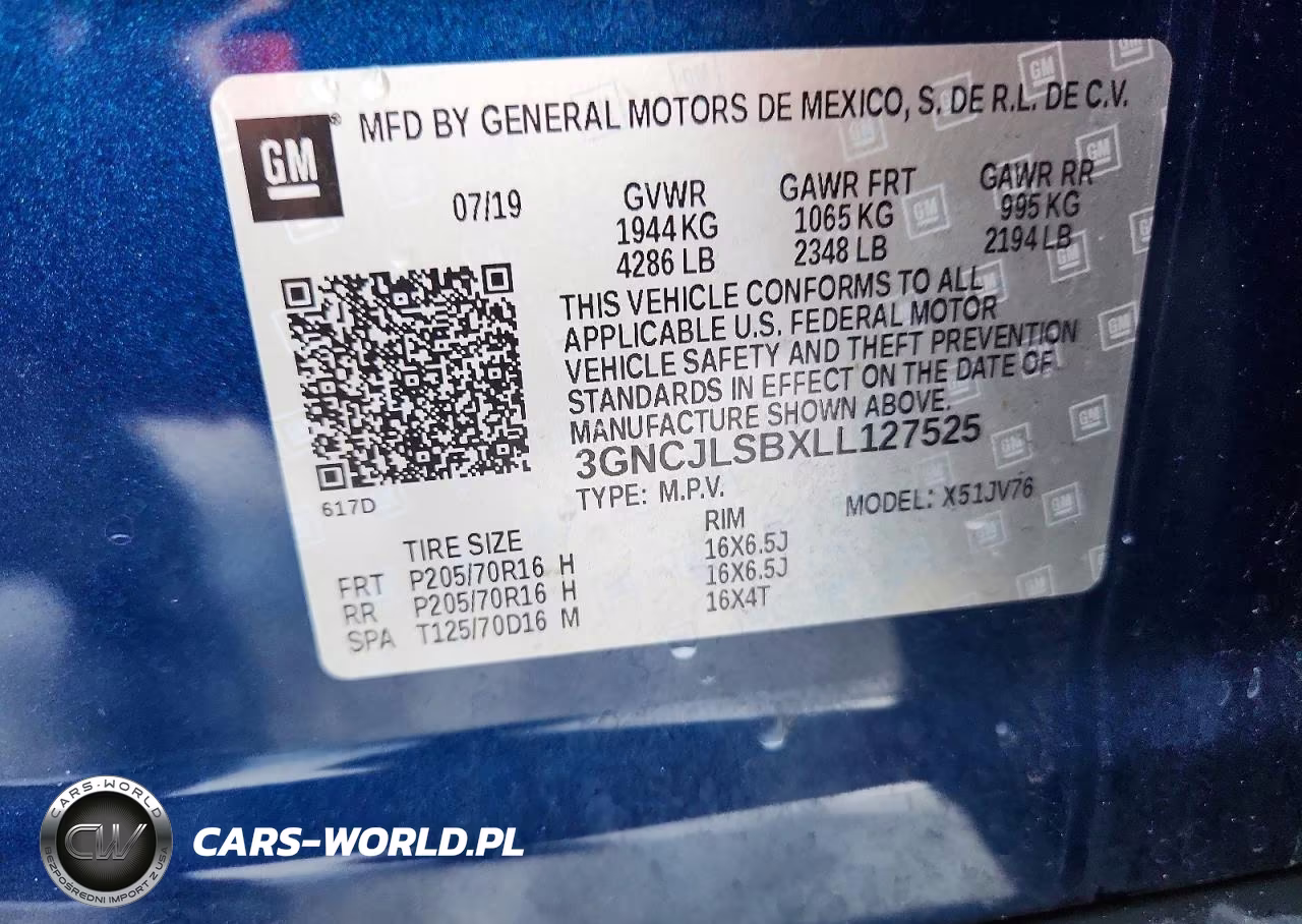 2020 Chevrolet Trax 1Lt VIN:3GNCJLSBXLL127525 - 13